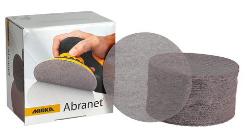 Mirka Abranet 6-Inch disc for dust-free sanding on wood and metal projects.