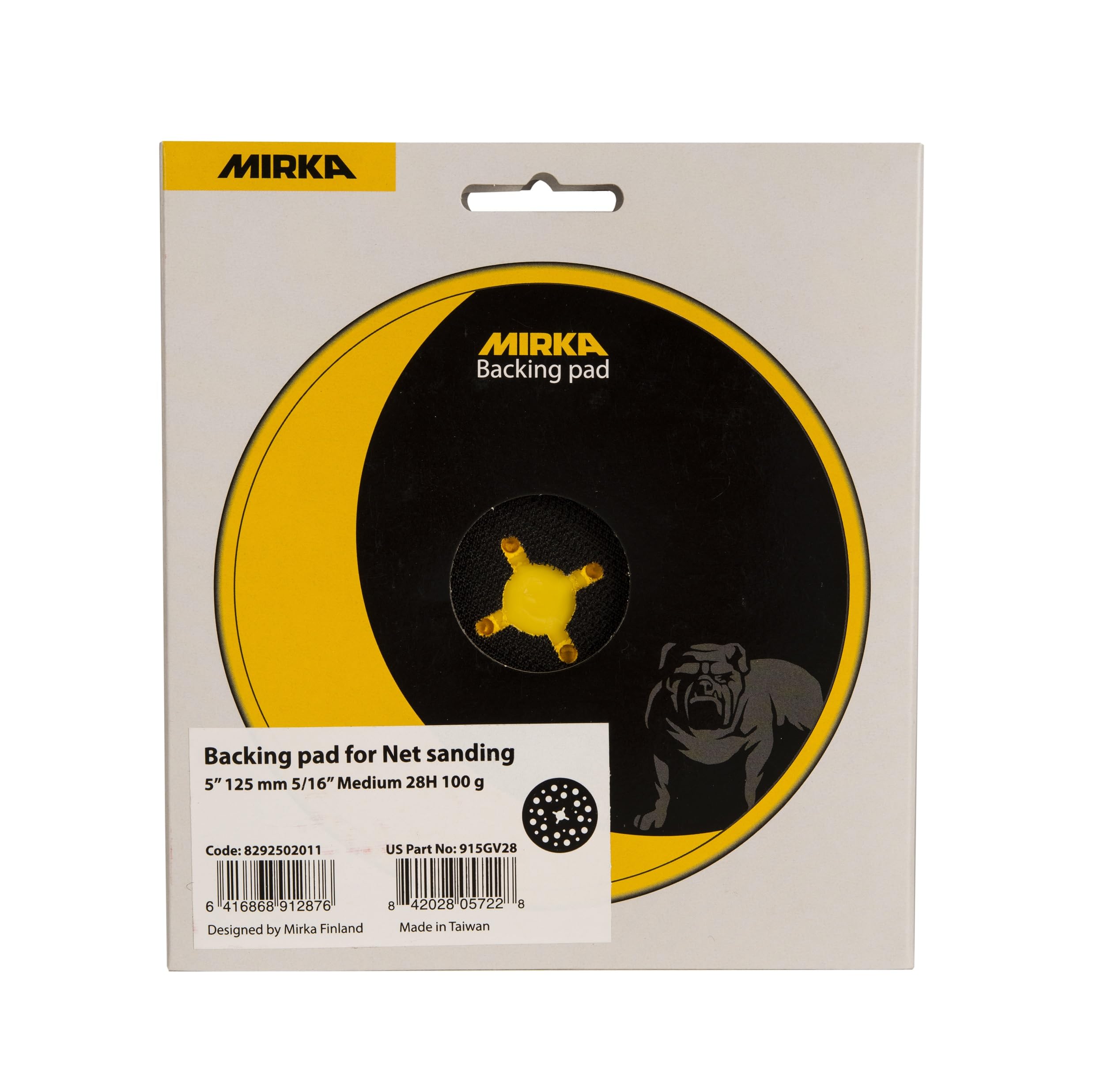 Mirka backup pad with 5 16 x 24 threaded attachment for secure fit