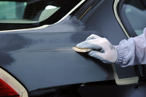 Mirka Goldflex pad delivers a high-quality finish on intricate shapes.