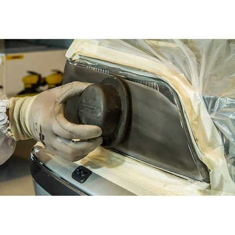 Mirka solvent-free powder application reduces paper clogging during sanding.