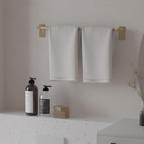 MIROAMZ Towel Bar with gold finish adds stylish décor to the bathroom