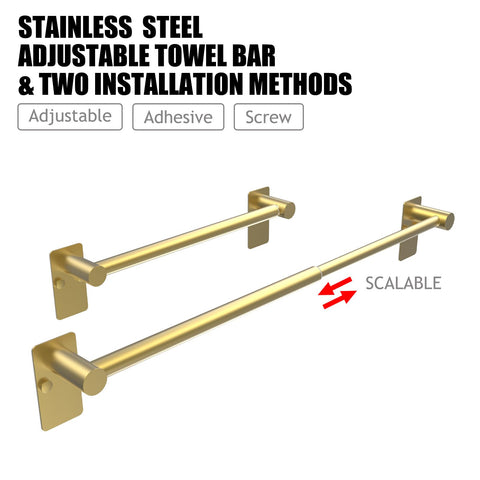 MIROAMZ Towel Bar installed with adhesive and screws for secure mounting