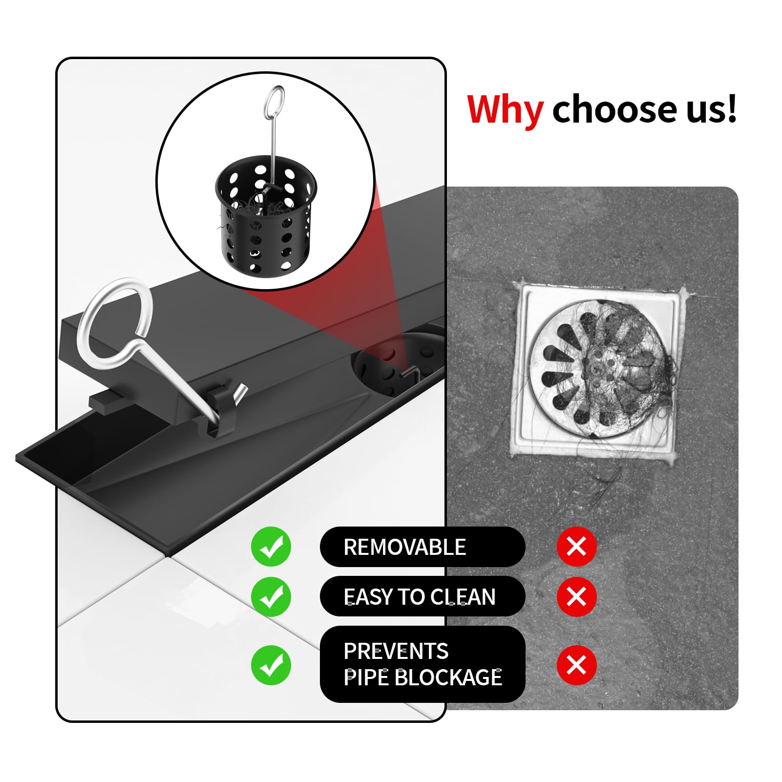 Mirravative tile insert cover for an invisible drain look