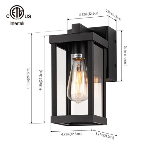 Mirrea sconce with built-in GFCI outlet close-up showing safety-ready power access.