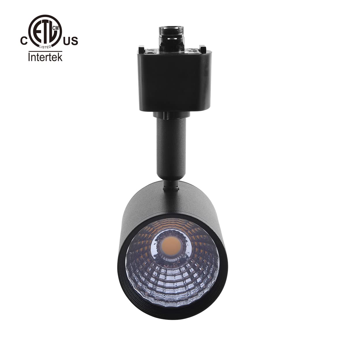 Mirrea LED track head tilted for focused task lighting