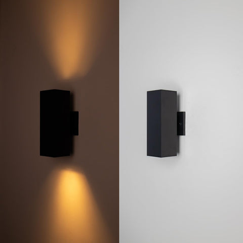 Mirrea matte black porch lights enhance modern exterior design.