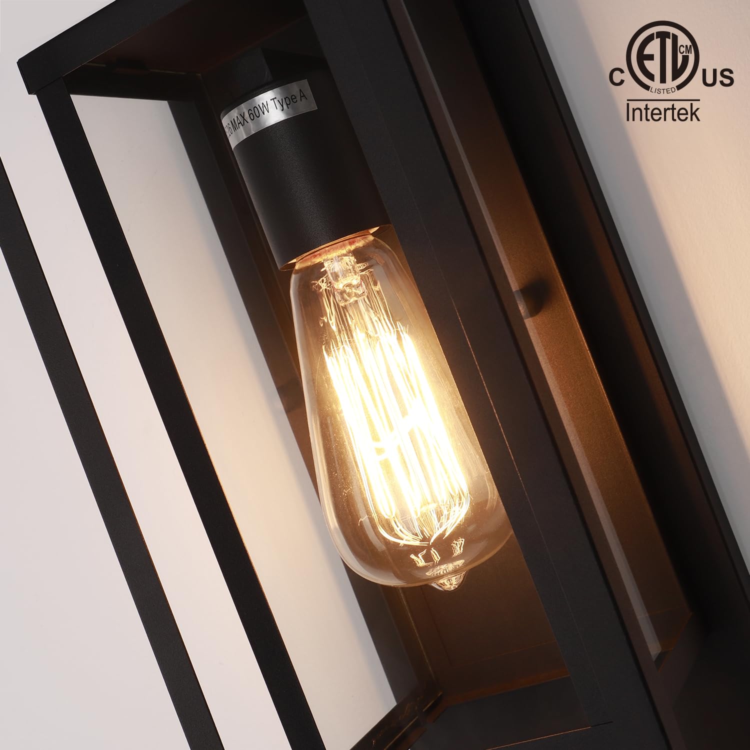 Mirrea rectangular metal frame delivers rust-resistant durability.