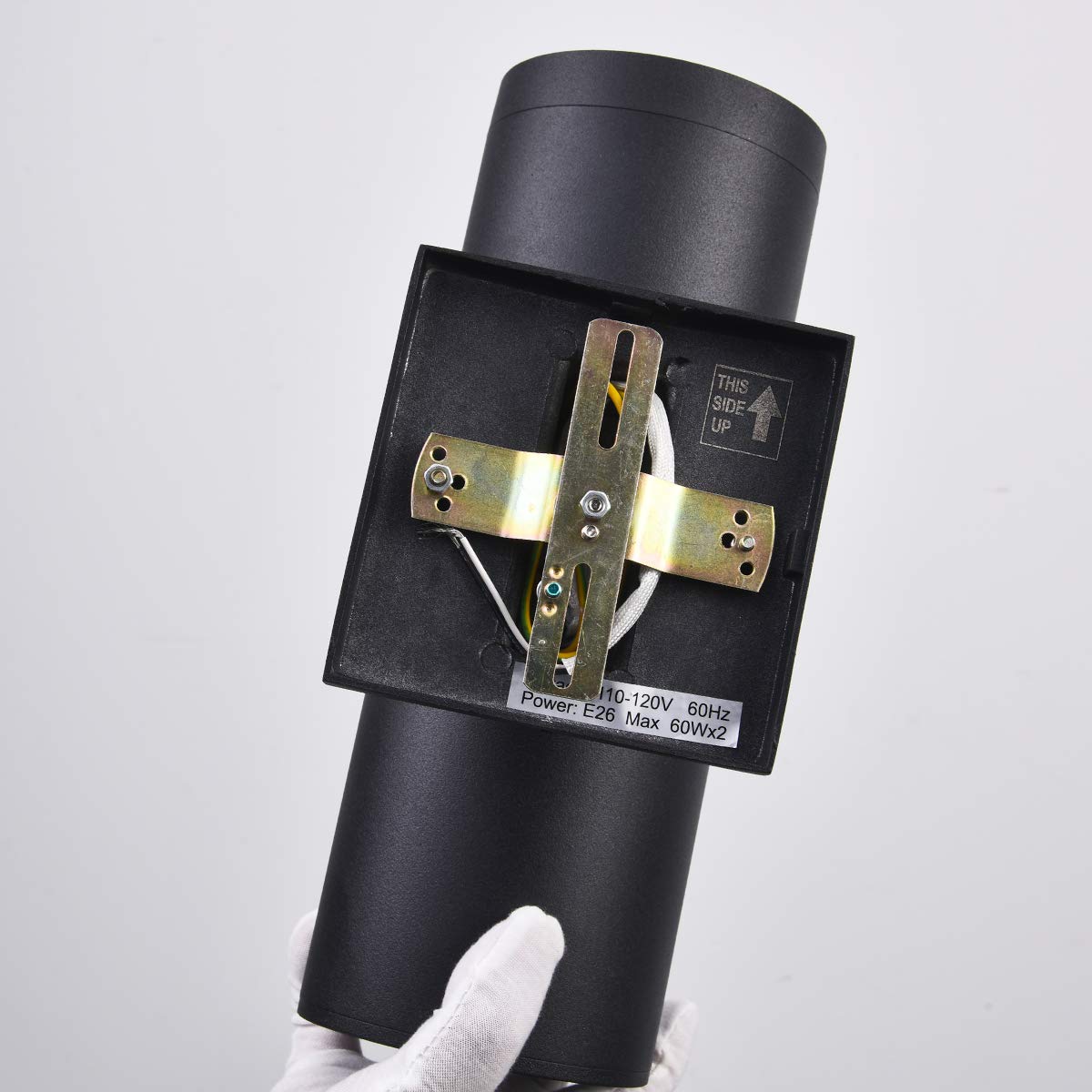 Mirrea wall plate upside direction note helps secure correct alignment during installation.
