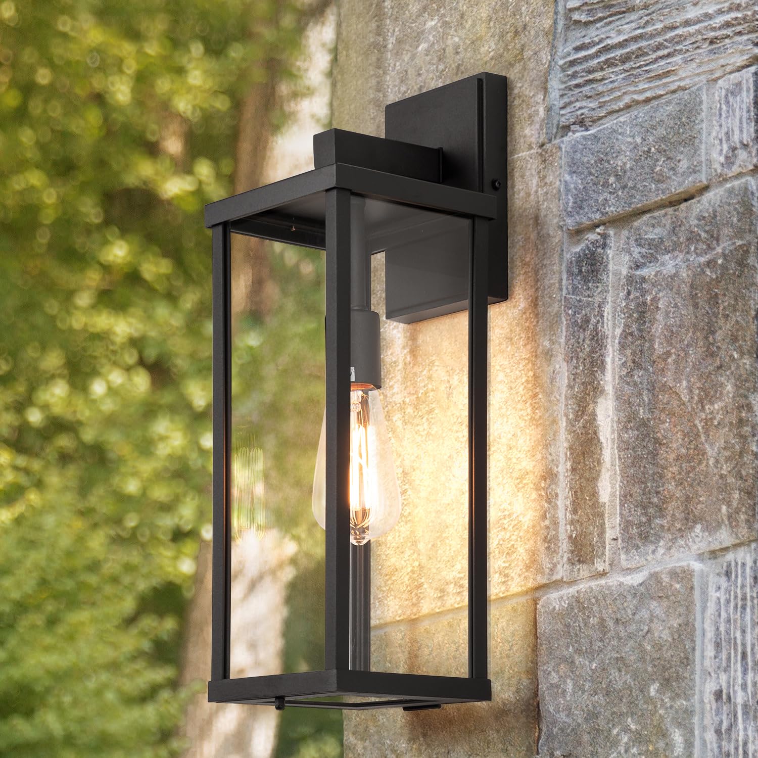 Mirrea glass shade pre-assembled with mounting hardware for easy installation