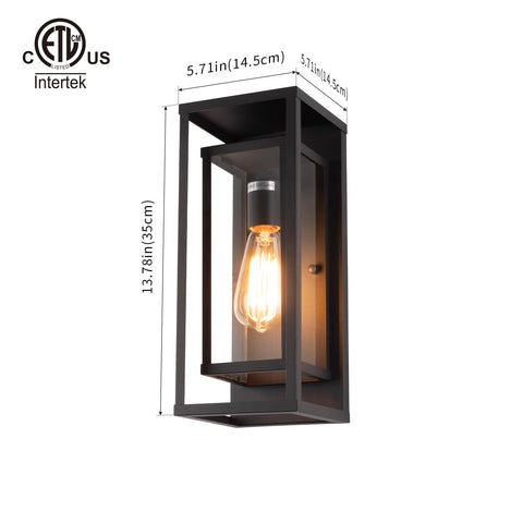 Mirrea waterproof porch light suitable for dry, damp, and wet locations.