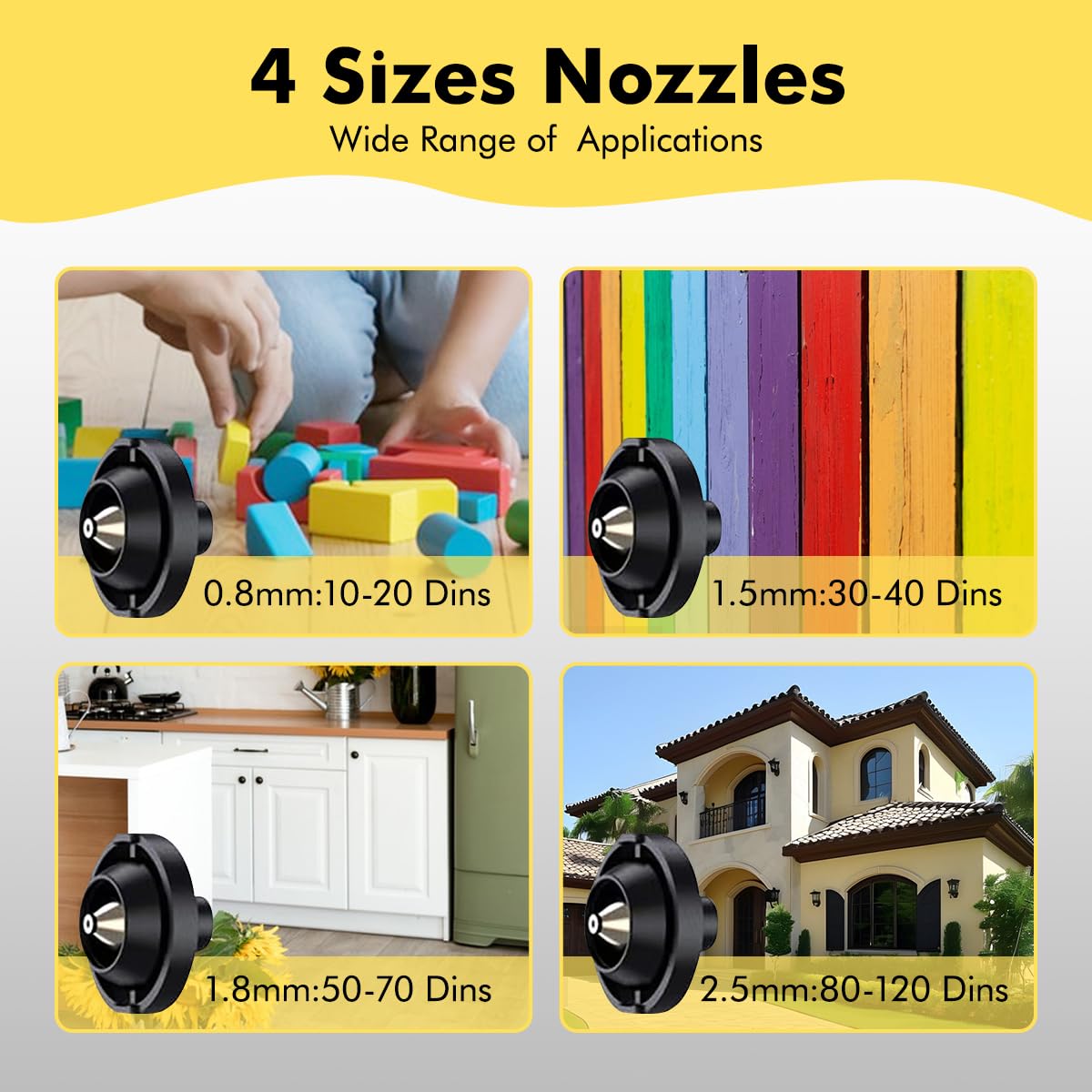 MirrorZone paint sprayer kit contents: gloves, funnels, filter, cups, manual