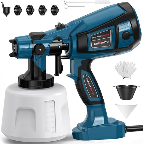 MirrorZone 1000W paint sprayer motor powers steady coverage for furniture and cabinets.