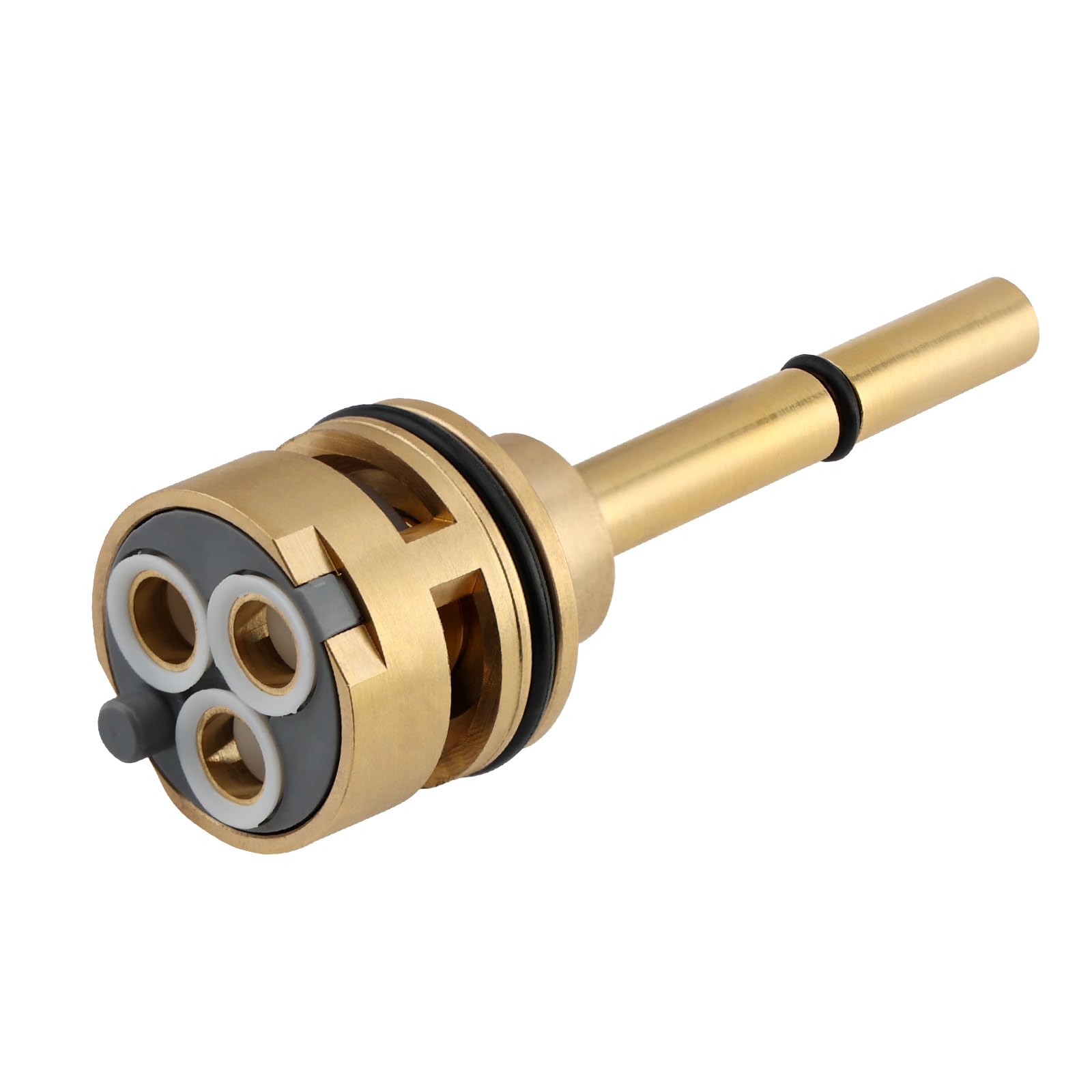 Misakomo 6-setting diverter valve front view; durable brass for reliable shower control.