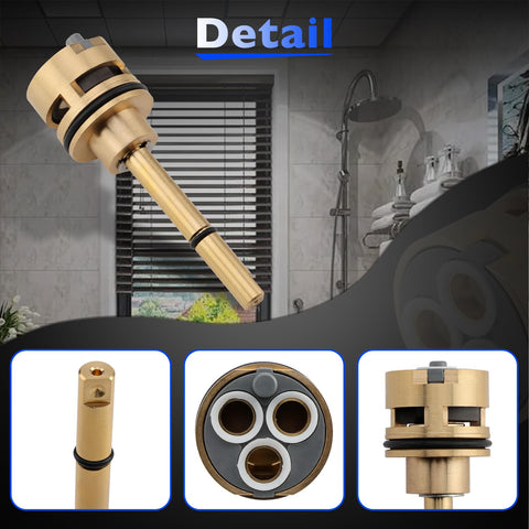 Misakomo brass valve cartridge inside shows precise fit for stable temperature control.