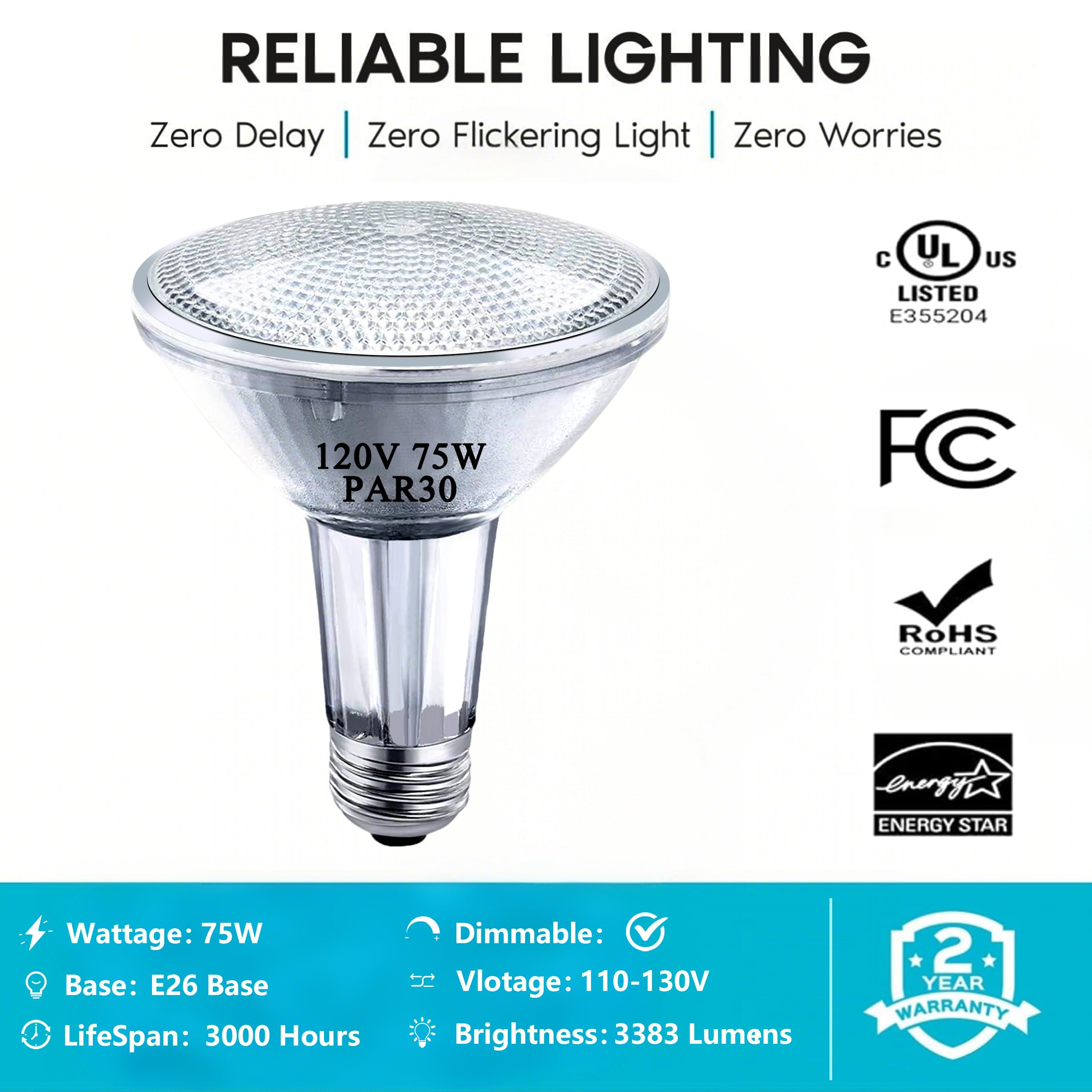 MISDOOD PAR30 long-neck bulb offers 2700K warm light for cozy spaces
