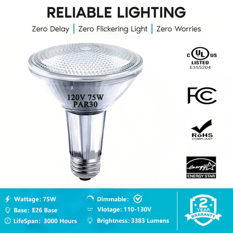 MISDOOD PAR30 long-neck bulb offers 2700K warm light for cozy spaces