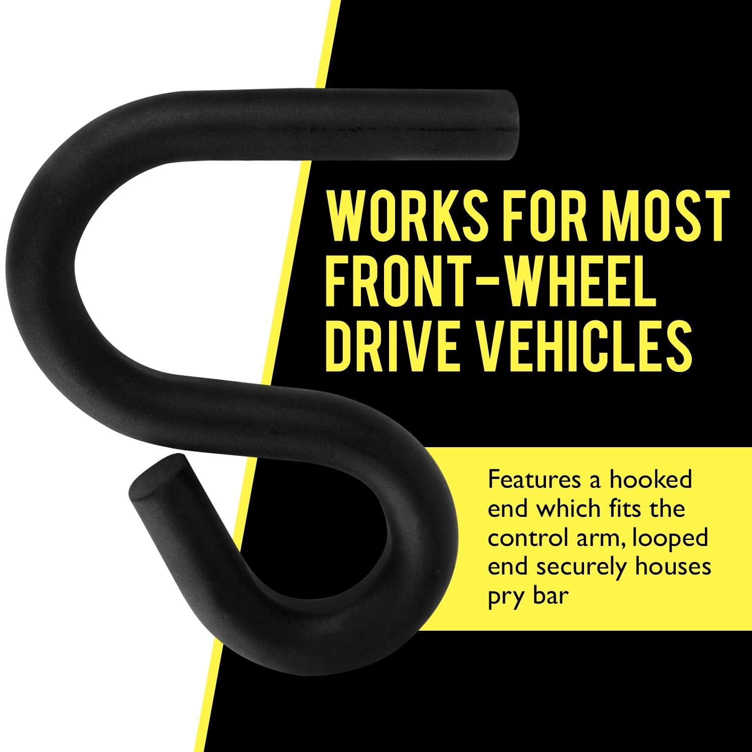 Mission Automotive durable pry tool bar construction withstands frequent use.