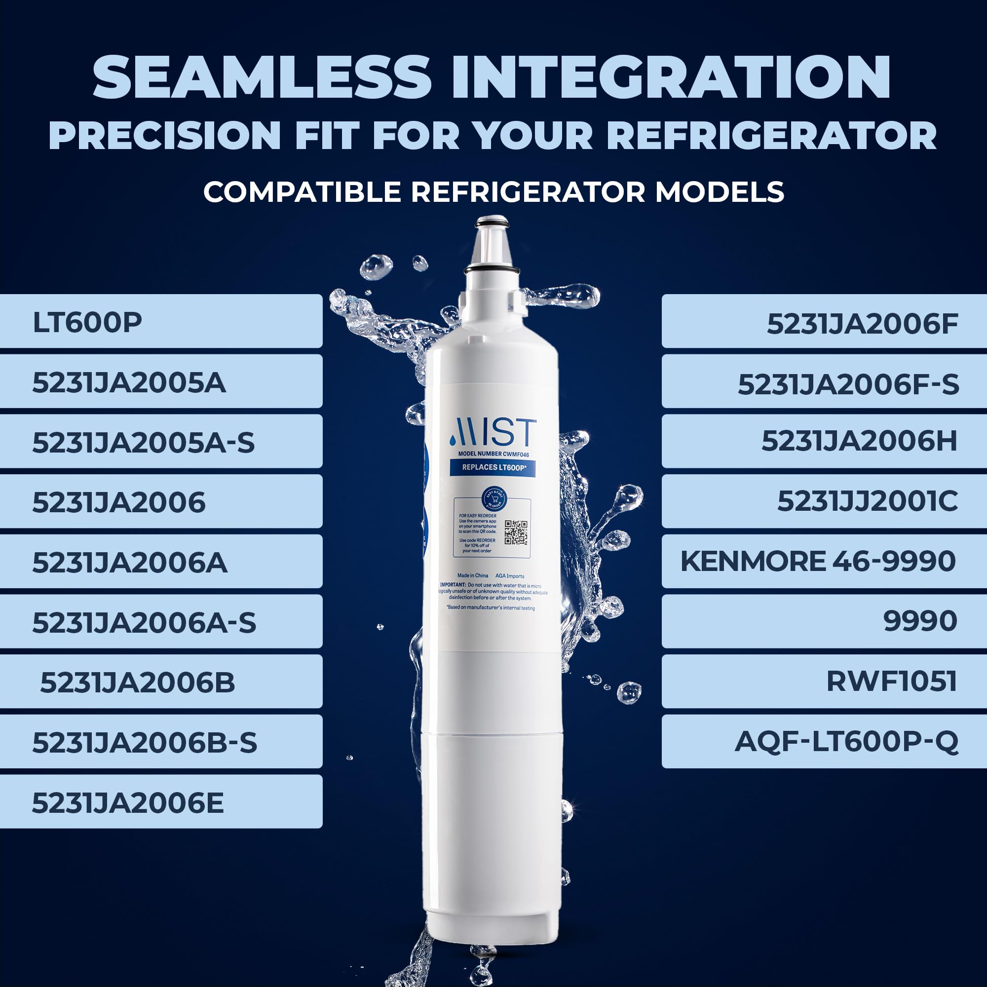 Mist 5231JA2006A is NSF-certified and lead-free for safe filtration.