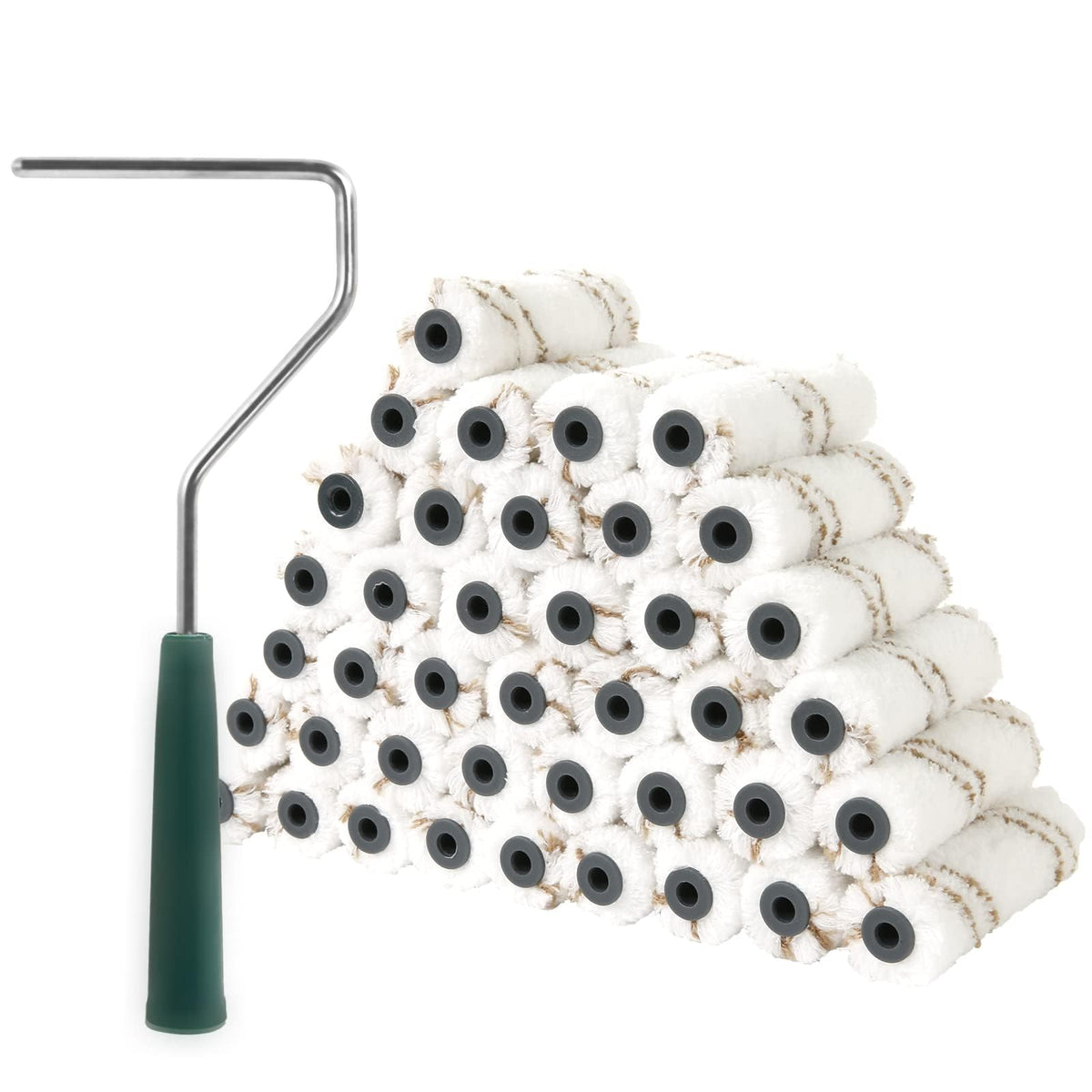 Mister Rui microfiber mini roller 4-inch in hand for precise wall coverage.