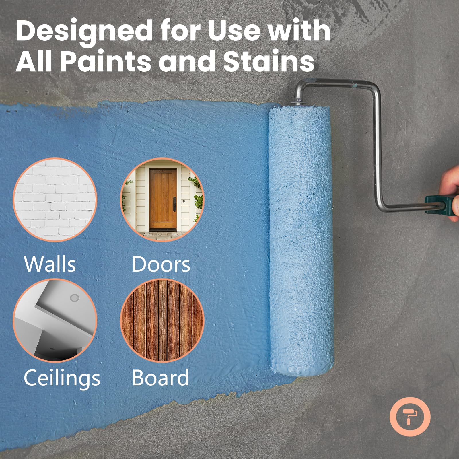Mister Rui microfiber roller sleeves, washable and reusable for large projects.