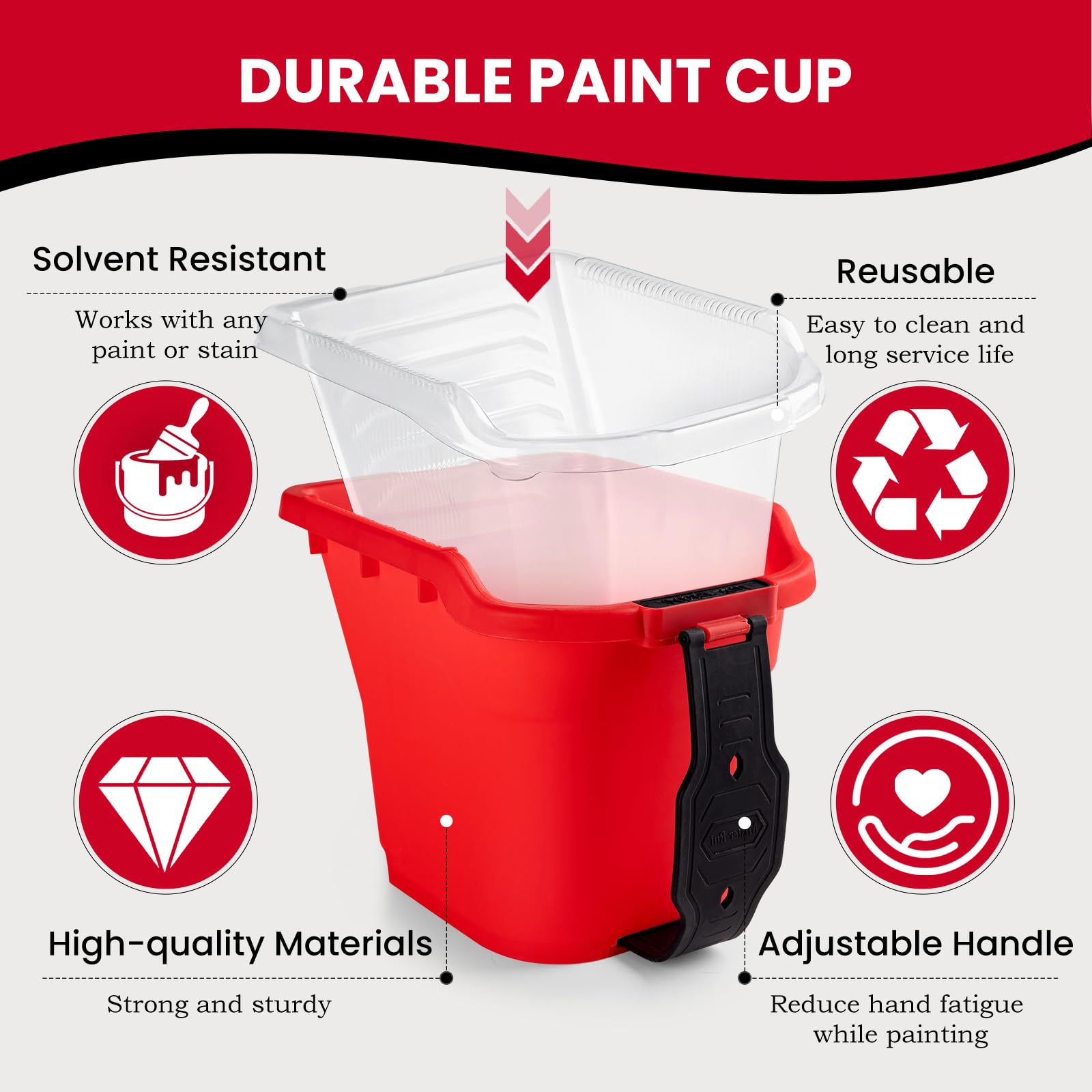 Mister Rui Paint Pail Liner with Lid keeps colors contained and workspace clean