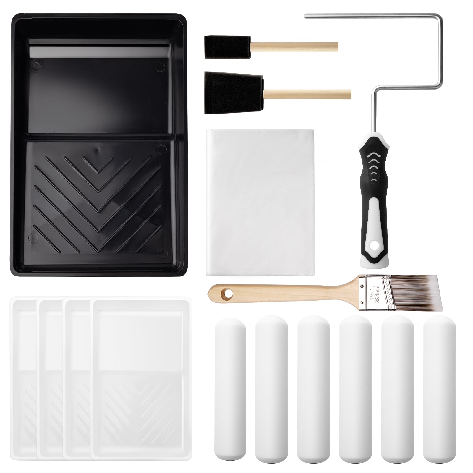 Mister Rui paint roller kit 6-inch foam for a smooth wall finish