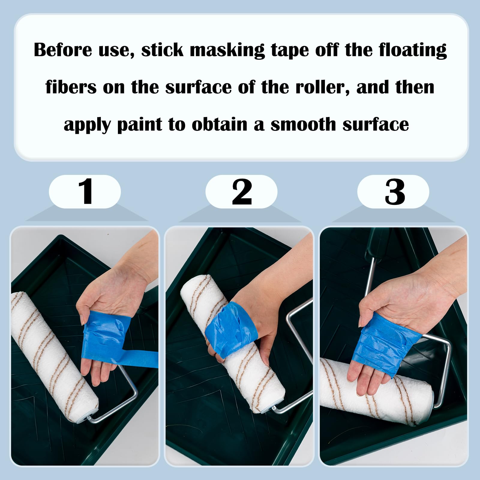 Mister Rui plastic sheeting protects floors and furniture during painting.