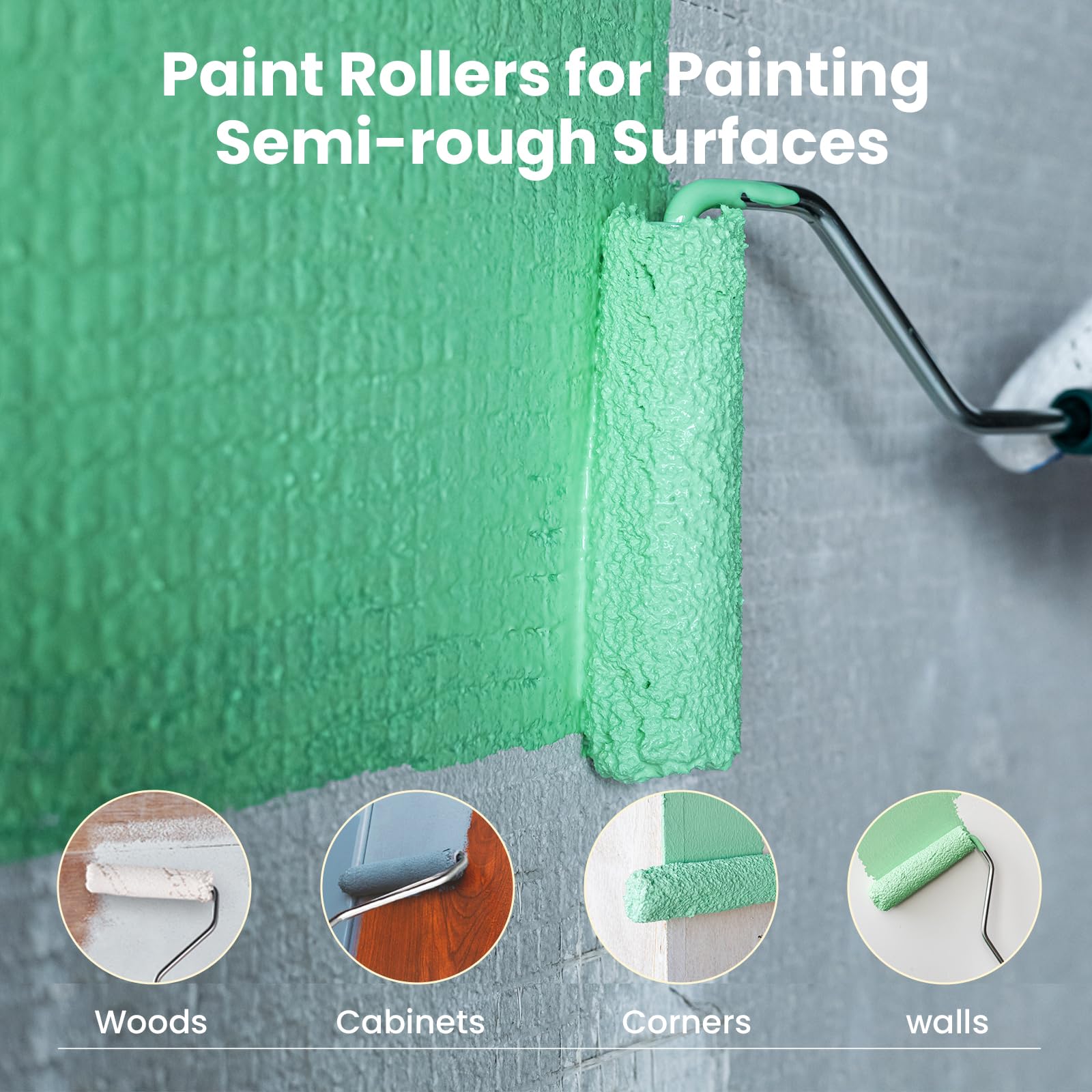 Mister Rui roller frame kit included provides sturdy grip during painting.
