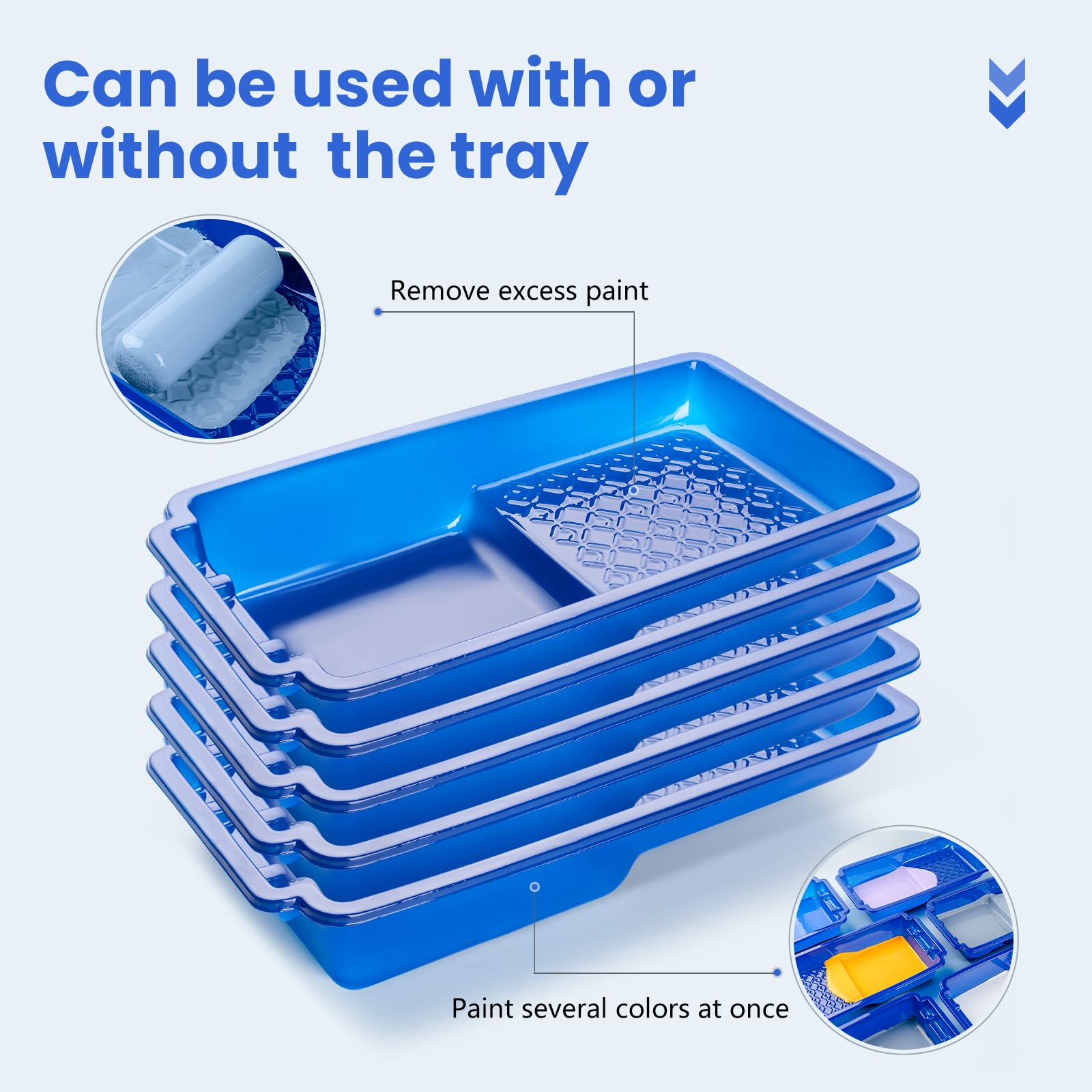 Mister Rui stackable 4-inch tray inserts save space and enable efficient touch-ups.