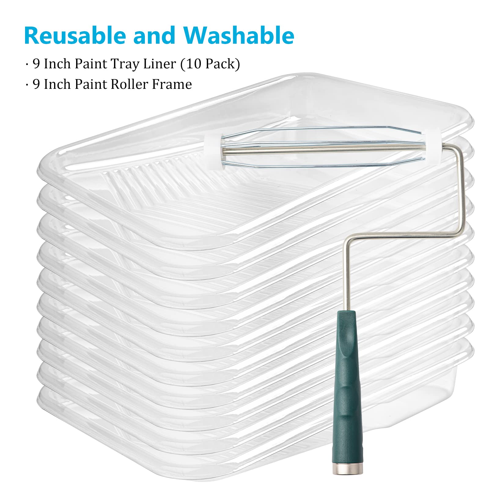 Mister Rui textured-inside tray helps remove excess paint for smooth results.