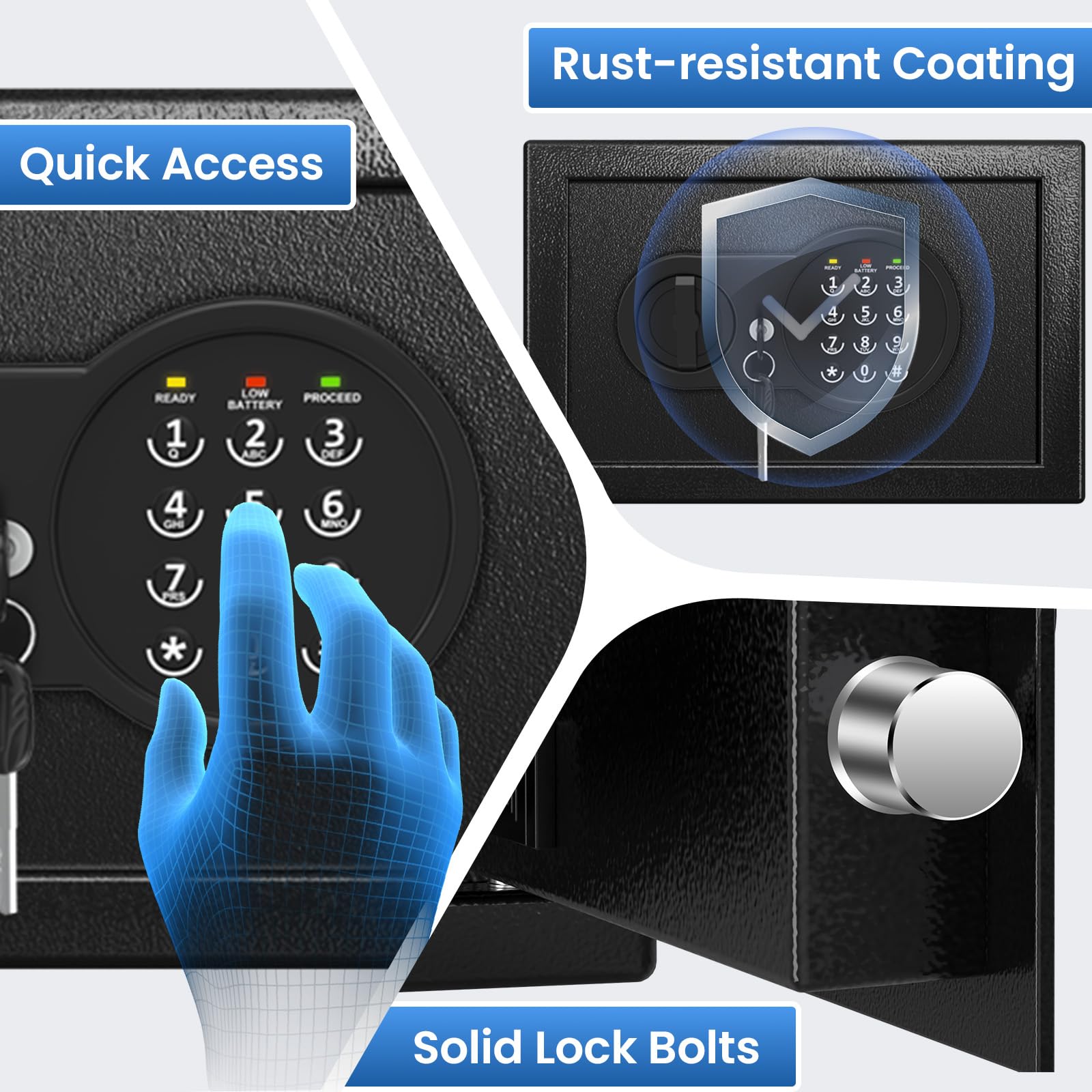 Mitlvge safe with backup keys for emergency entry