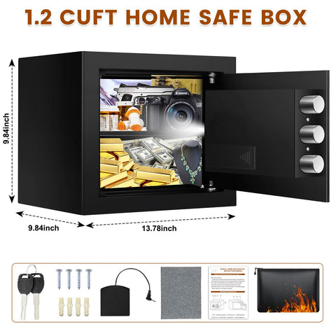 Mitlvge safe box anti-theft alarm and silent mode features