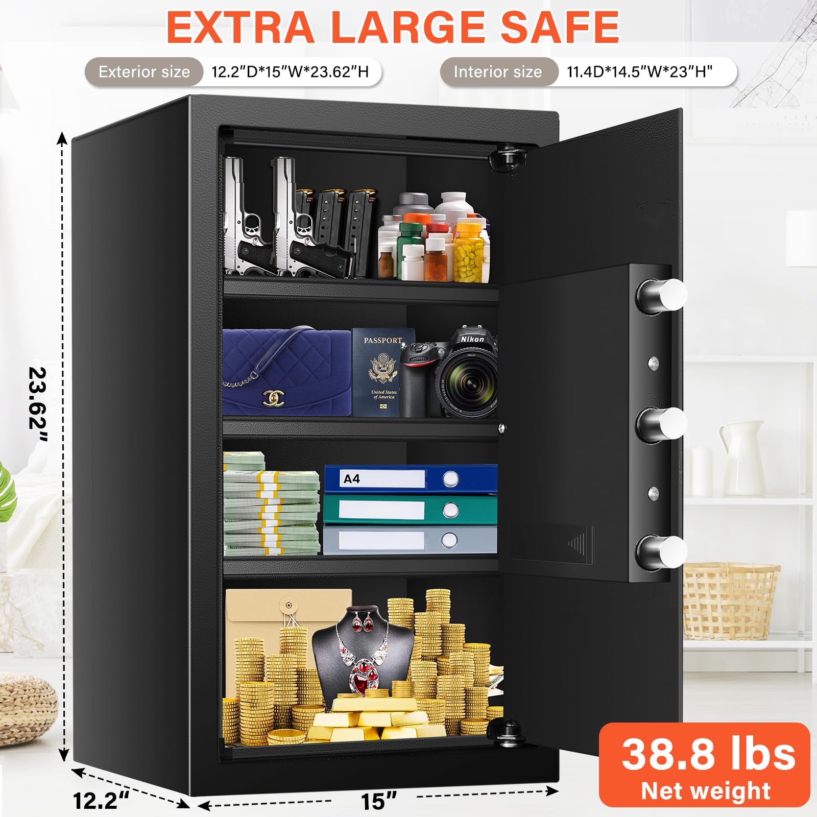 Mitlvge safe box with digital keypad enabling quick, secure access