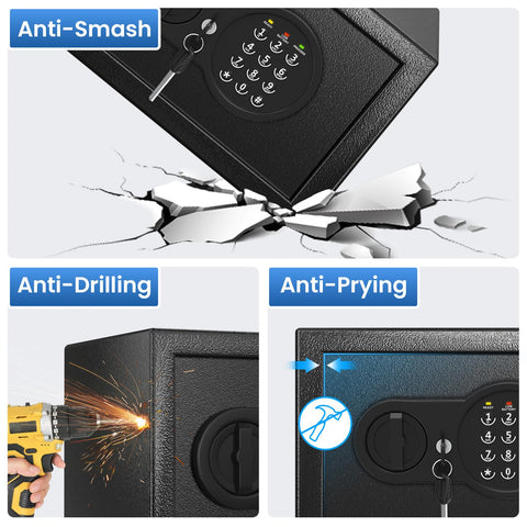Mitlvge digital lock closeup with programmable keypad for quick access