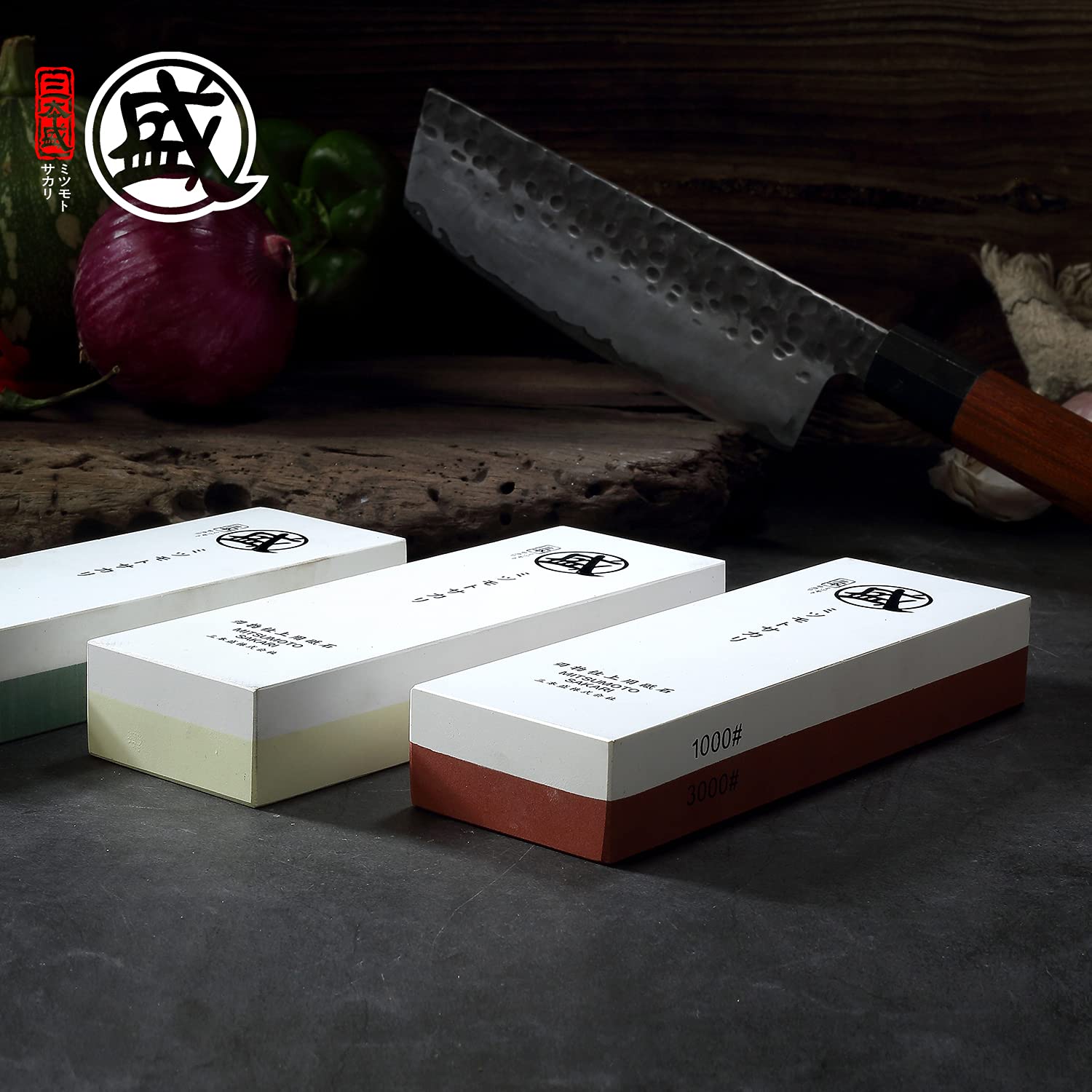 MITSUMOTO SAKARI wooden base with rubber bottom for grip.