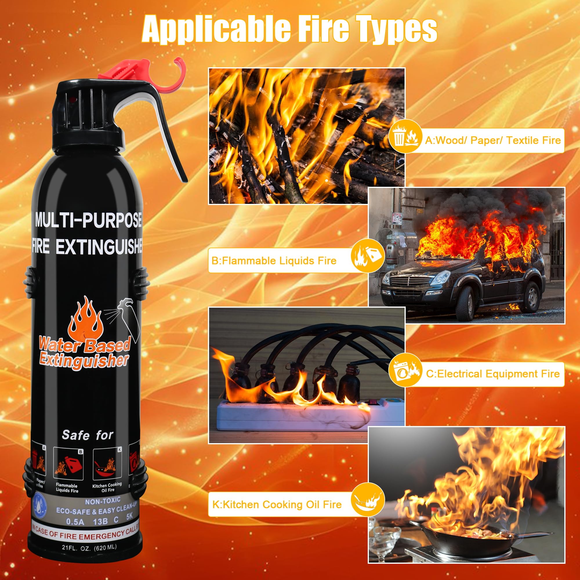 MITUKIYOUNG fire extinguisher car use for easy operation during a vehicle fire