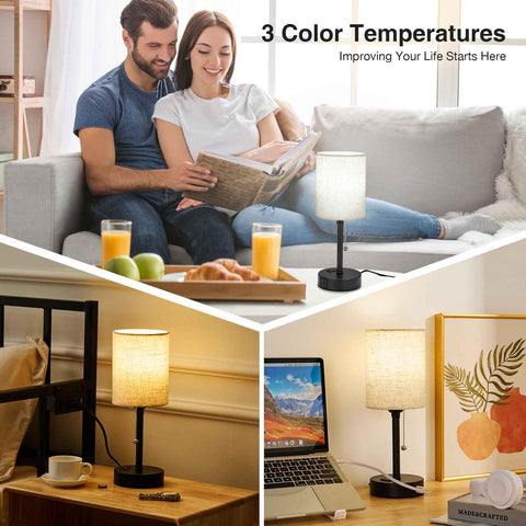 Mituo beige linen shade creates soft, inviting ambient light
