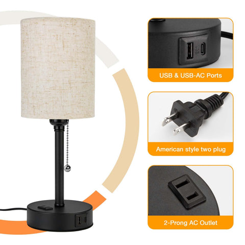 Mituo compact bedside lamp fits small spaces with stable base