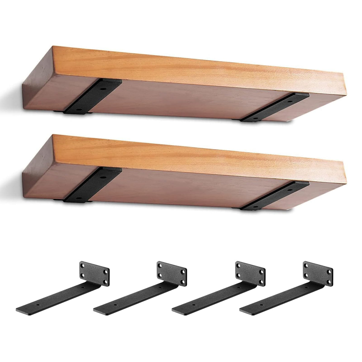 MIUGO heavy-duty 8-inch bracket supports sturdy shelf loads up to 150 pounds.