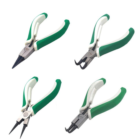 Miular four-piece snap ring pliers set with external straight jaws for quick retaining ring removal.
