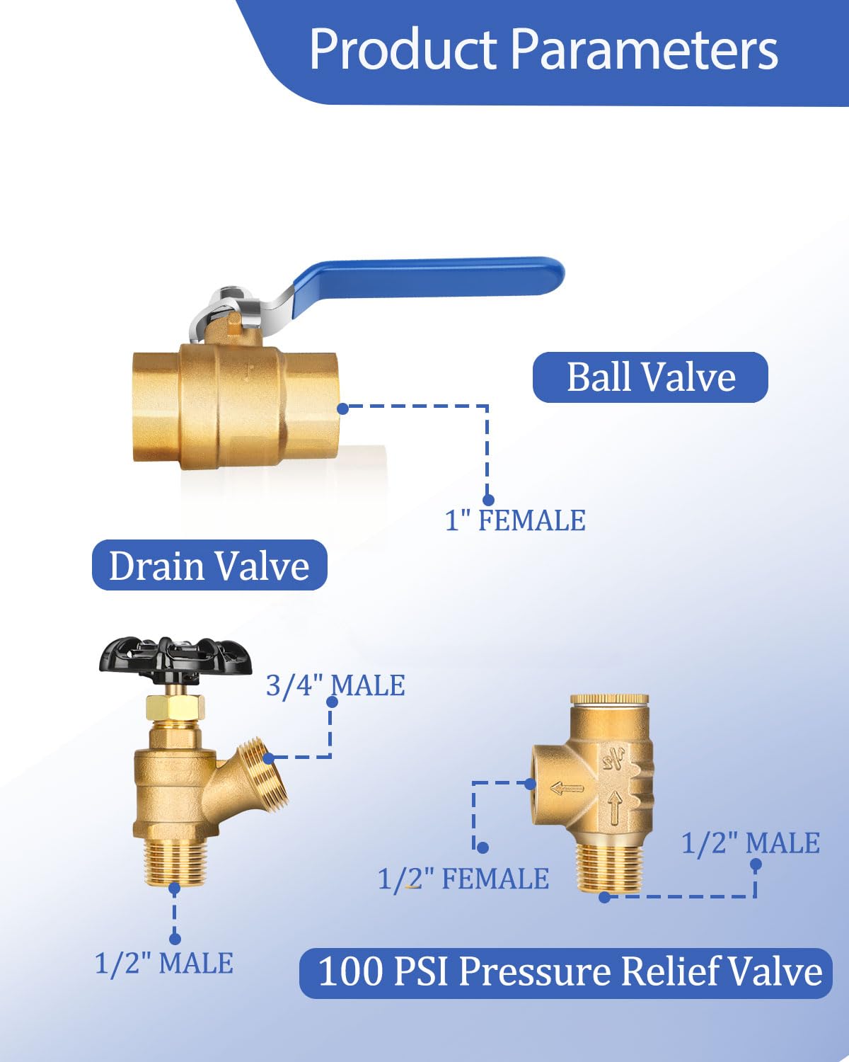 Miumoon drain valve provides clear access for maintenance and draining lines.