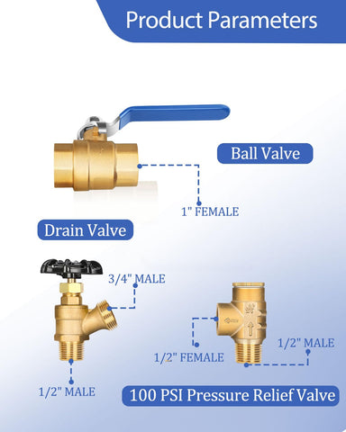 Miumoon drain valve provides clear access for maintenance and draining lines.