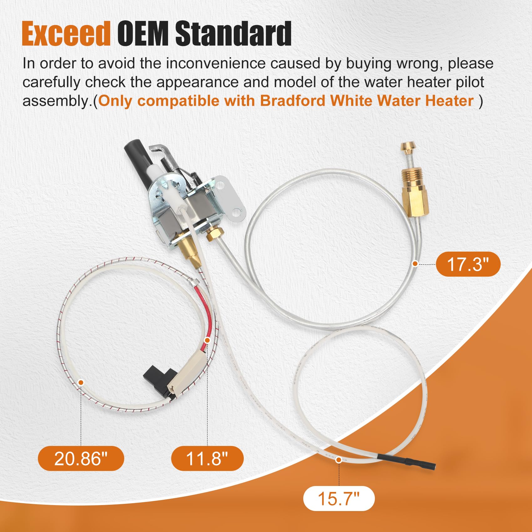 Compatibility chart for Bradford White models compatible with Miumoon pilot assembly.