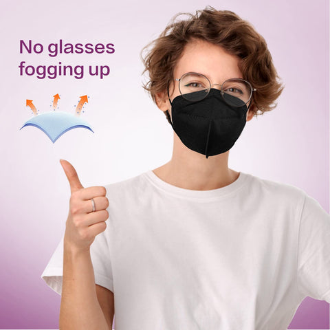 Miuphro KN95 adjustable nose clip creates a secure seal.