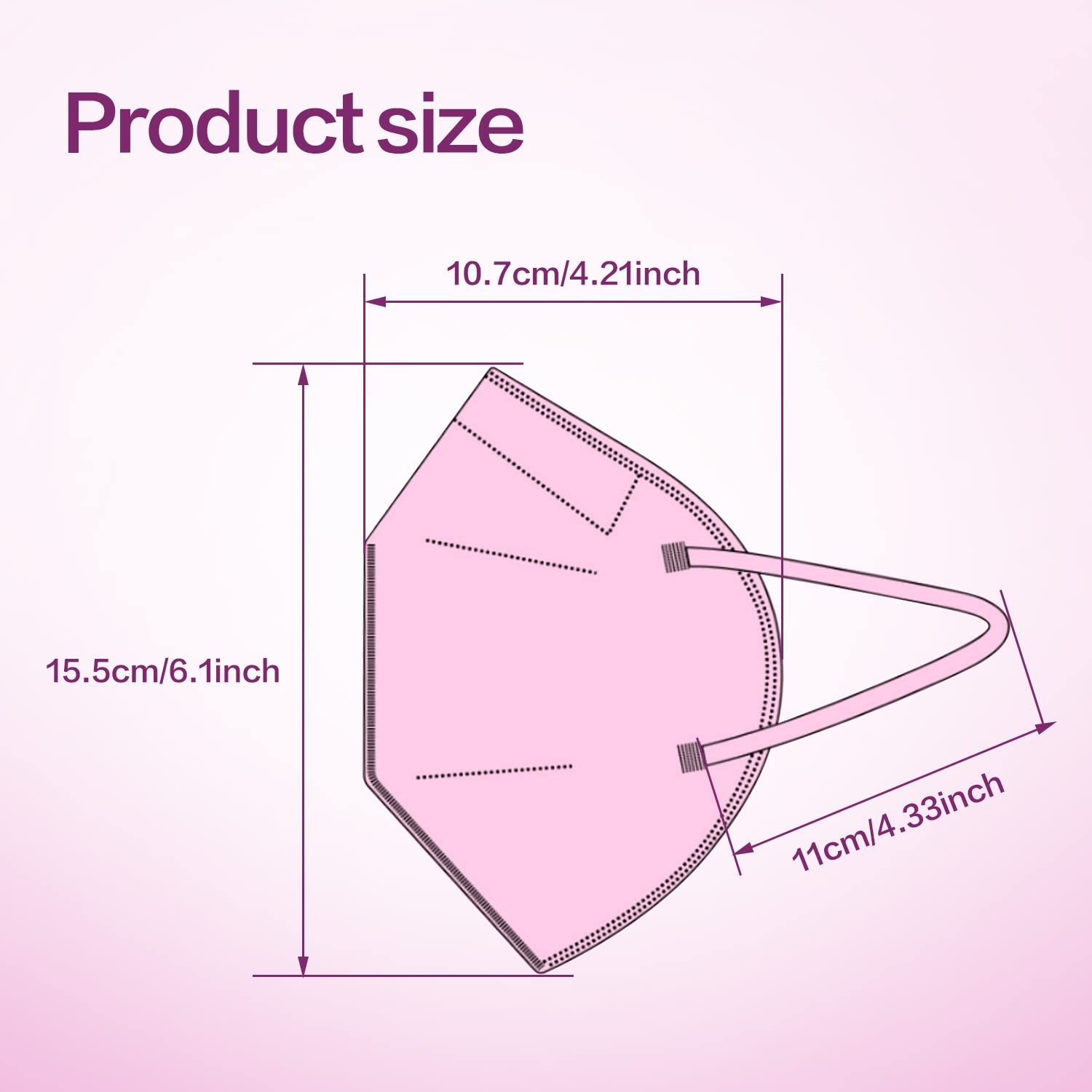 Miuphro KN95 mask folded compact for easy storage and on the go protection