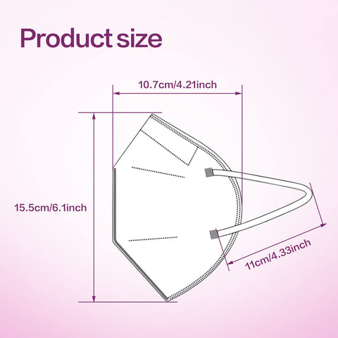 Miuphro KN95 folded design for compact, hygienic storage.