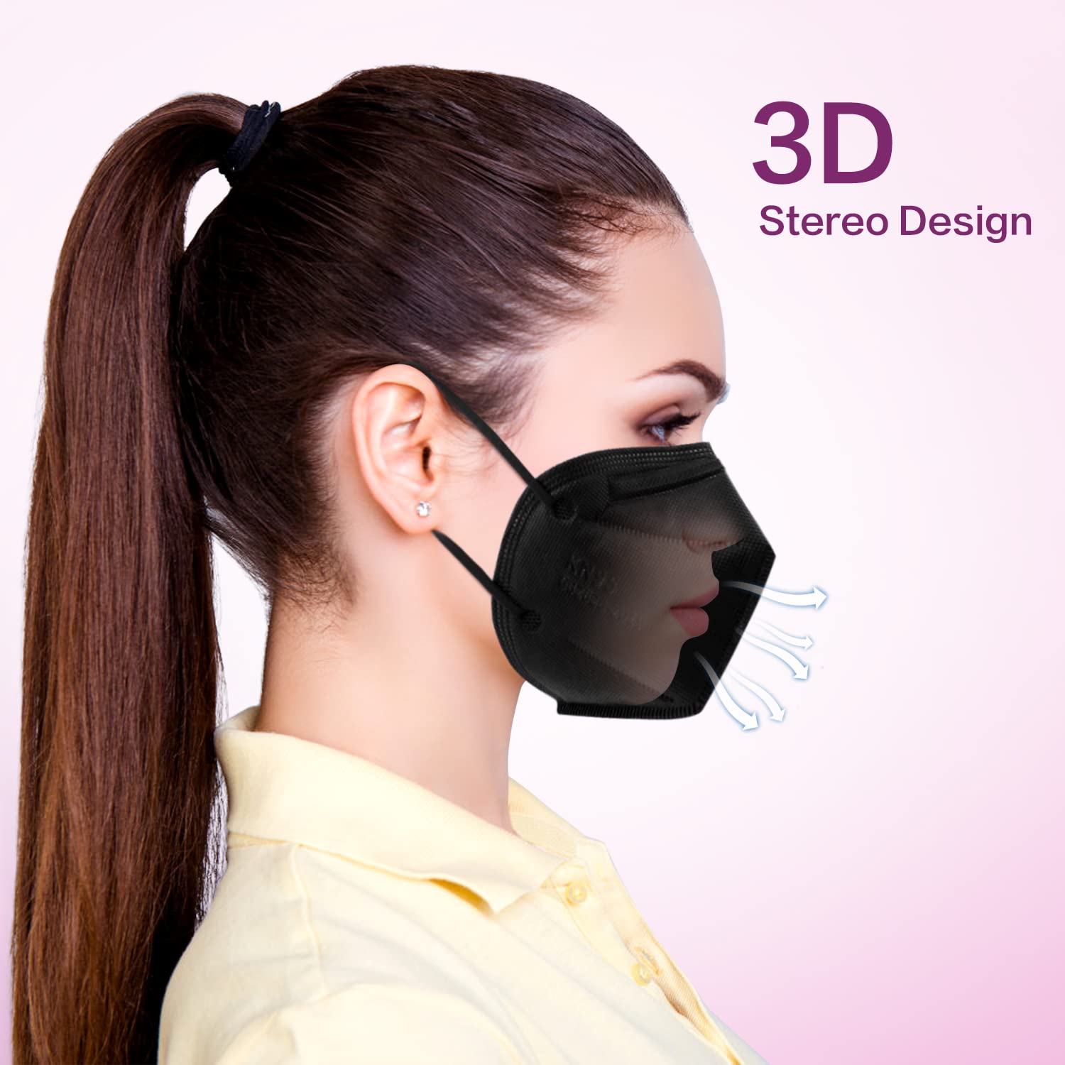 Miuphro KN95 skin-friendly fabric minimizes irritation during wear.