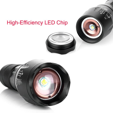 Miuree compact size flashlight fits easily in pocket.