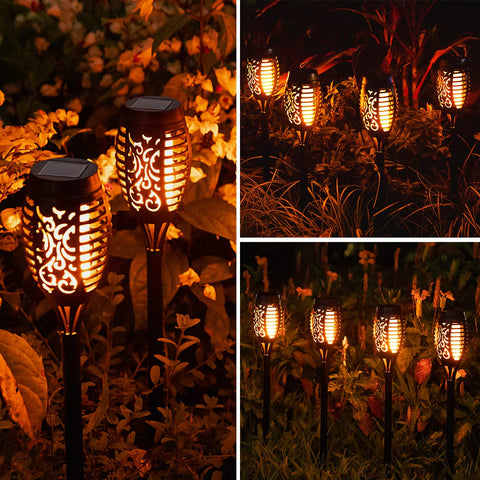 MIUSIKIT waterproof ABS torch withstands weather brightening yard decor.