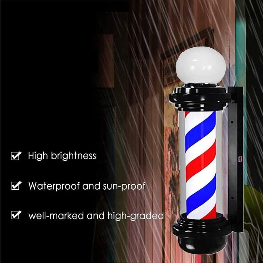 MIUXIU LED-lit barber pole illuminating your shop at night